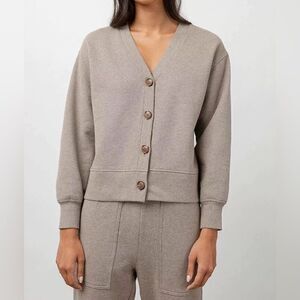 Rails small medium tan latte cardigan sweater button down
